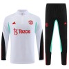 Manchester United Sweat d'Entraînement Quarter-Zip 2023-24 Blanche Pour Enfant